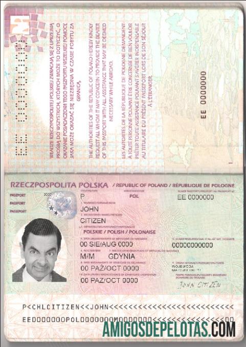 Passaporte da Polônia (2011 2018) baixar para verificação